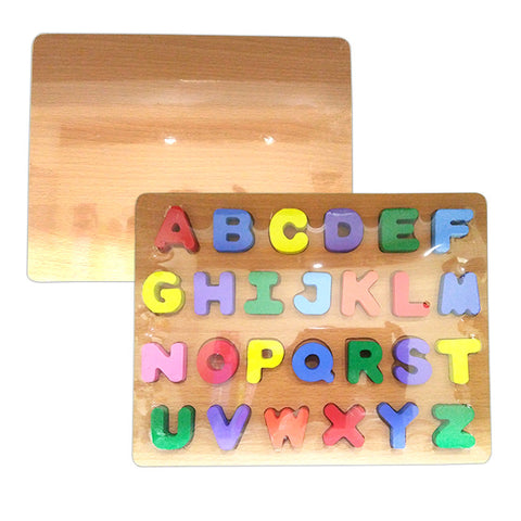 Capital ABC Alphabets - Thick Wooden 3D Board Puzzle