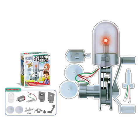 STEM Toys: Dynamo Torch Mechanical Green Alternative Energy Science Experiment Kit