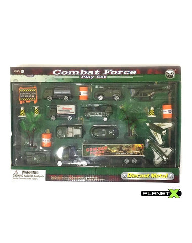 Army Commando Invasion Die Cast MIlitary Vehicles Play Set - 20 pcs