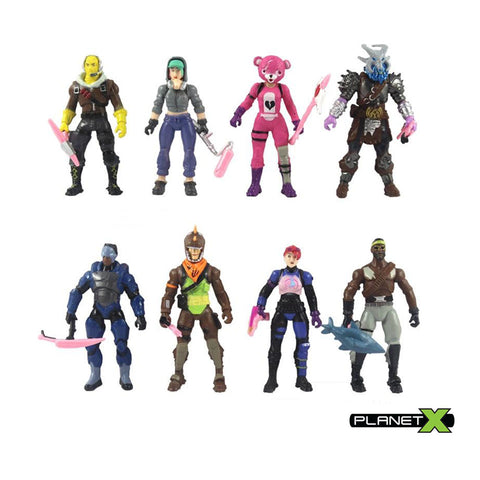 Fortnite Battle Royal Action Figure 8 pcs set - 4 inches