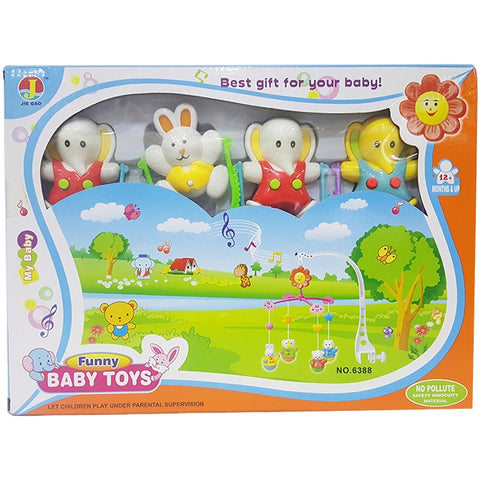 Cute Animals - Musical Baby Cot Mobile Hanging Toy