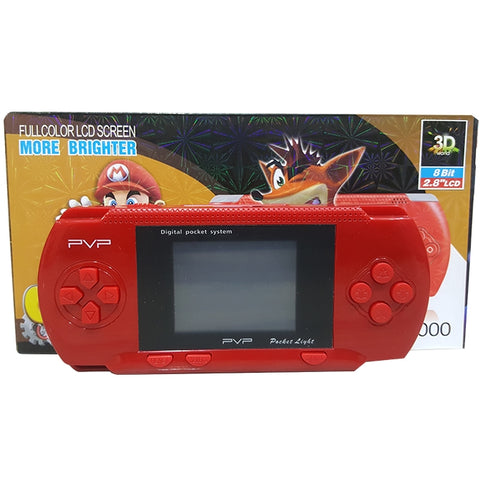 PVP Station Pocket Light 3000 - 8 Bit Portable Handheld Video Game - Red