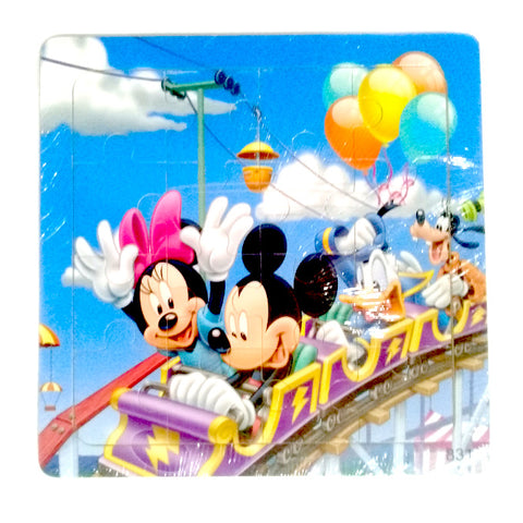 Wooden Jigsaw Puzzle - Mickey &amp; Friends Disneyland Roller Coaster - 6 inches