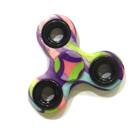 Fidget Spinner Stress Reducer Toy - Rainbow Purple Violet Hippy Edition