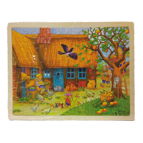 Wooden Jigsaw farmhouse Puzzle - 60 pcs