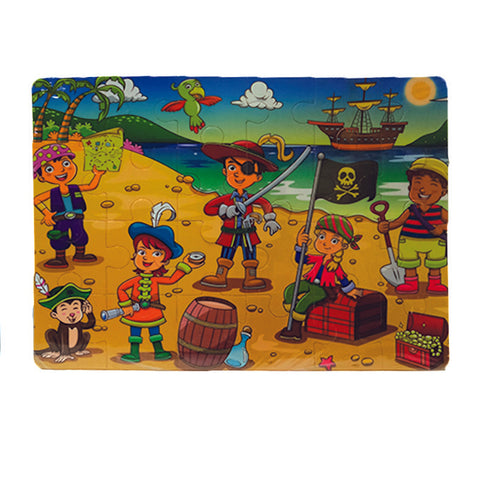 Wooden Jigsaw Pirates Puzzle - 24 Pcs