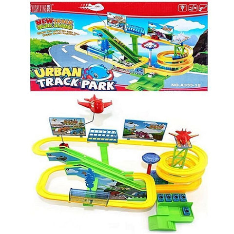 Urban 4 Cars Track Park with Light &amp; Music - 36 pcs set