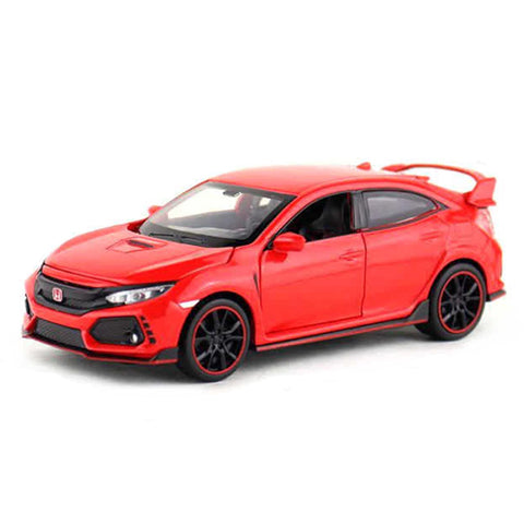 Honda Civic Type-R Racer Die Cast Scale Model Car - Red - 6 Inches