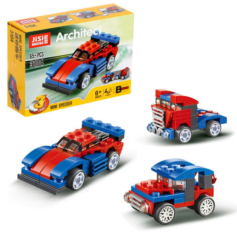 Mini SPEED CAR- Mini Building blocks for kids 3in1- 3104