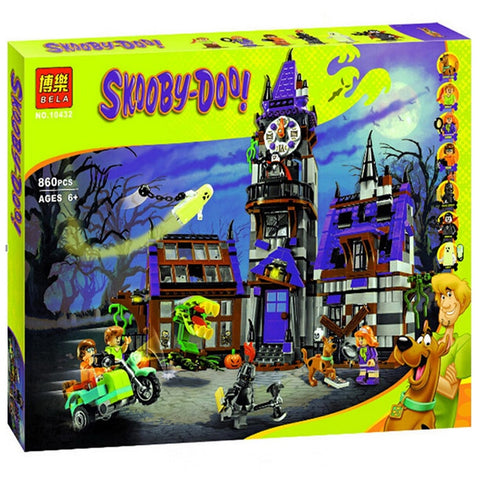 Bela 10432 Scooby Doo Mysterious Ghost House Building Block Toys For Children Compatible Any Bricks Gifts 860pcs