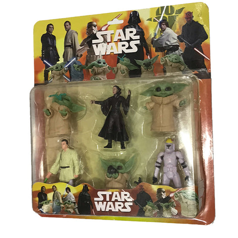 Star Wars: The Mandalorian and Baby Yoda Action Figures - 6pcs