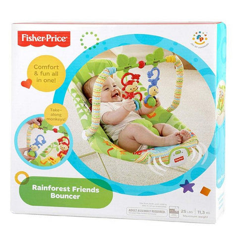 Fisher Price Baby Bouncer Toddler Rocker with Calming Vibration - Green