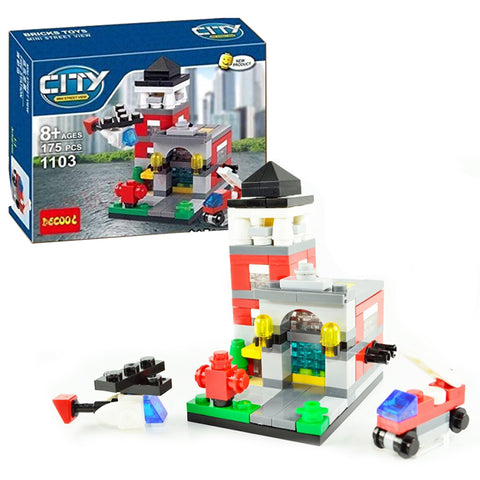 Jisi Architect - 1103 Fire Station Mini Building Blocks 175 Pcs