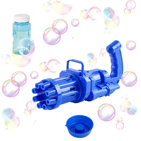 Massive Bubble Gun - Kids Automatic Bubble Gun Toys Summer Soap Water Bubble Machine Plastic Electric - Blue