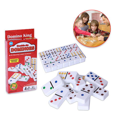 Dominoes Set- 28 Pieces Double-Six Ivory Domino Tiles Set Classic Numbers Table Game