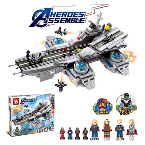 Heroes Assemble The Sheild Helicarrier Building Blocks Set MG306 778 Pcs