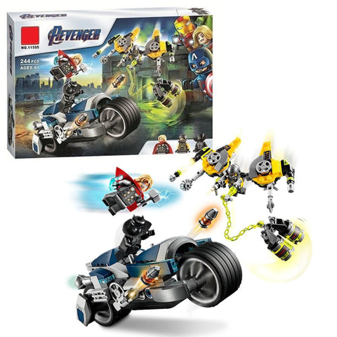 Super heroes Avenger Bike Attack Building Blocks 11505 - 244Pcs