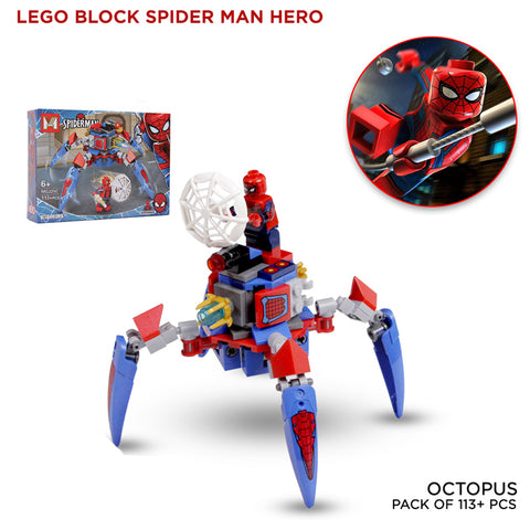 Spiderman Spider Building Blocks Set For kids MG225C - 113pcs