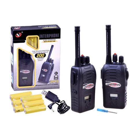 New Generation Noise Reduction Walkie Talkie 200 Meter Away For Kids - Re-chargeable