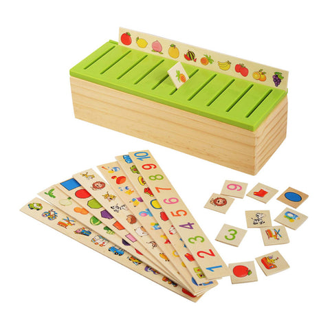 Wooden Knowledge Classification Box Early Education for kids