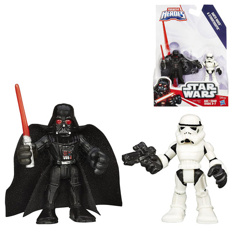 Playskool Heroes, Star Wars, Jedi Force Figures, Stormtrooper &amp; Darth Vader