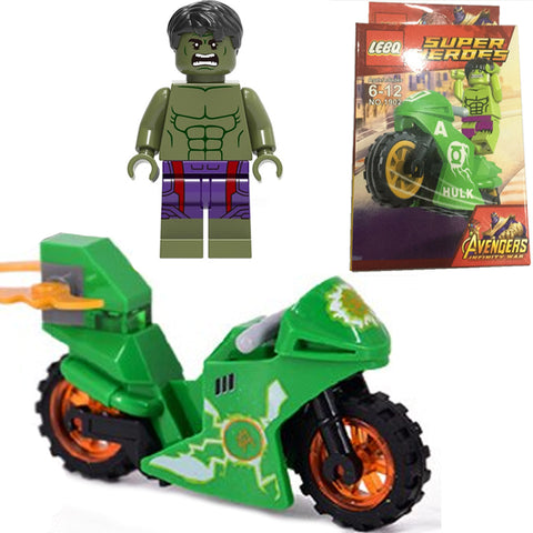 Super Heroes - Marvel Avengers Hulk Building block with Motor Bike