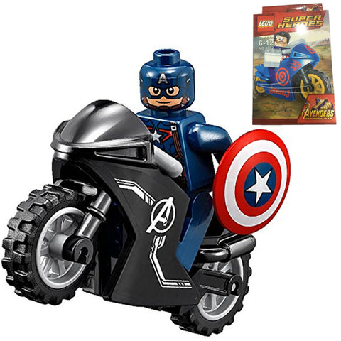 Super Heroes - Marvel Avengers Captain America Building block with Motor Bike