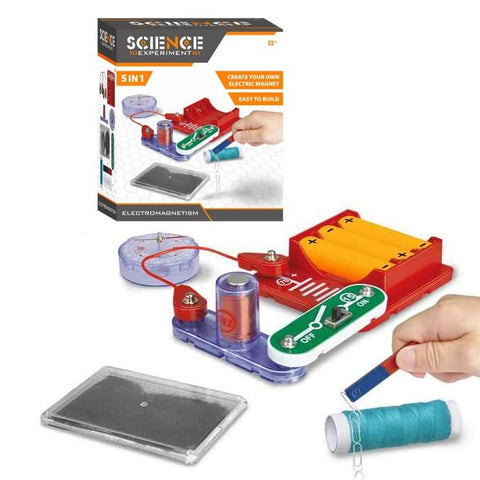 Kids Science Experiment DIY Kit Electromagnetism 5 in 1 Educational Learning Teaching Aid STEM Learning