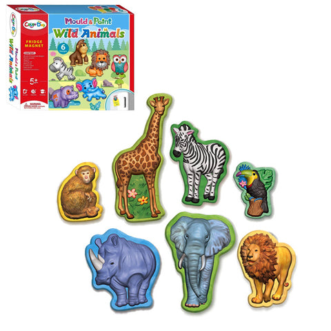 Mould &amp; Paint Wild Animal Fridge Magnet - Craft Kit