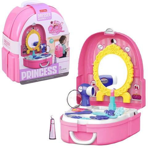 Princess Dresser Backpack for Kids - 19 Pieces Set - Beauty Play House