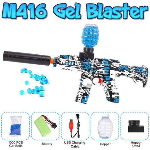 M416 Gel Blaster Rechargeable Electric Toy Gun With 1000 Pcs Gel Balls - Multi Colors