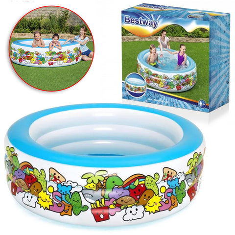 Bestway 51122 Jumbo Pattern Round Character Play Pool 6'5"x21