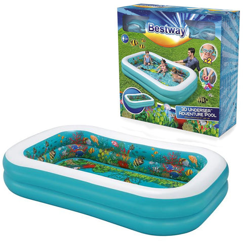 Bestway 54177 3D Undersea Adventure Pool 8'7" x 69" x 20"/2.62m x 1.75m x 51cm