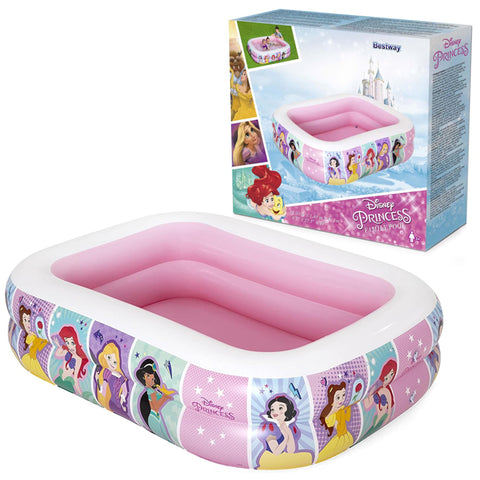 Bestway 91056 Disney Princess Inflatable Family Pool 4.8 Fit Width 19 Inch Depth For Kids Girls &amp; Boys Summer Play Water Games