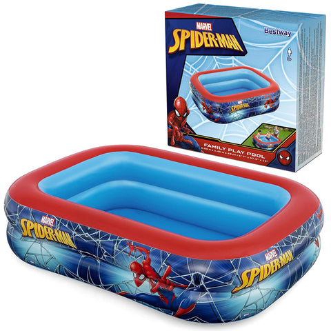 Bestway 98011 Spider-Man Family Play Pool, Multicolor, 6'7" x 57.5" x 19"/2.00m x 1.46m x 48cm,