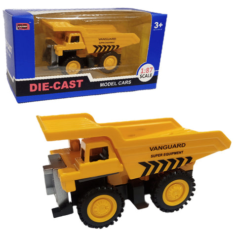 Construction Toys Die Cast 1:87 Scale - Heavy Dumper Truck - Size Approx. 4 inch - Yellow