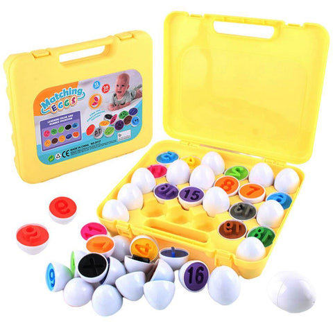 Matching Eggs Color &amp; Shape Recognition &amp; Alphabet Letter Matching A to Z - 26 Pieces Briefcase