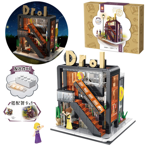 Drol Beauty Store Building Blocks Set With Lights - Beauty Store FC8508 539 Pcs Building Blocks Toy