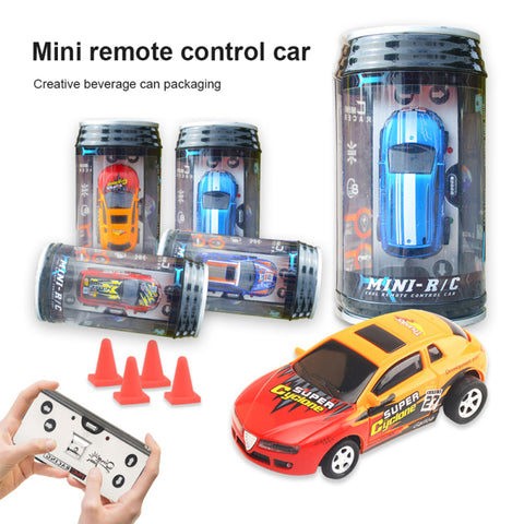 Mini Remote Control Soda Can Car 4 Channel With Front And Back Lights - 2.4GHz - Car Size Approx. 8cm - Orange No Ratings