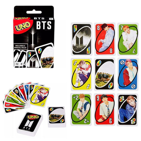 UNO BTS Cards Game For 2 to 10 Players Special Celebrate Photo Card Set Dos Flip Uno Playing Card Decks Game