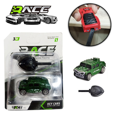 Race Speed Racing Key Power Die Cast Car - Car With Key Set - Green