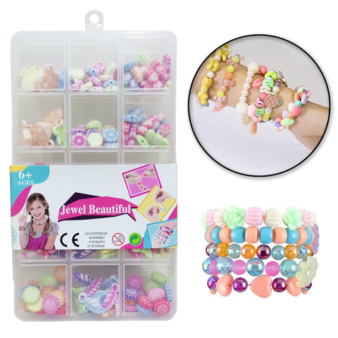 Creative Jewel Beautiful Bracelets Beads Set For Kids Item code H16-16 - Multicolor