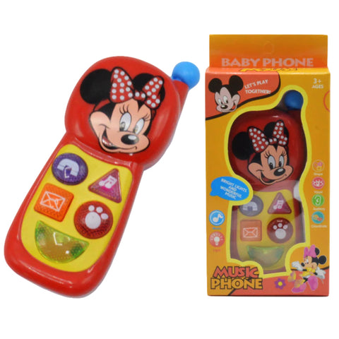 Planet X - Mickey Mouse Magic Phone for Kids - Musical Marvel - Red