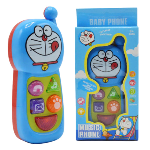 Doraemon Baby Phone for kids - Music &amp; Lights - Size Approx. 6 inch - Blue