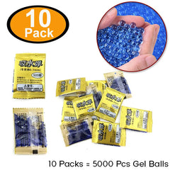 Pack of 10 - 5000 Pcs Gel Balls - Per Pack 500 Pcs Blaster Gel Balls Refill Gel Water Beads Splatter 6-7mm