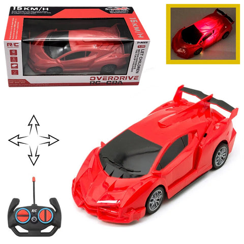 Remote Control Lamborghini Model Car Toy with Lights for Adults and Kids As Birthday Gift - 1:20 Scale - Car Size 7 Inches - Red