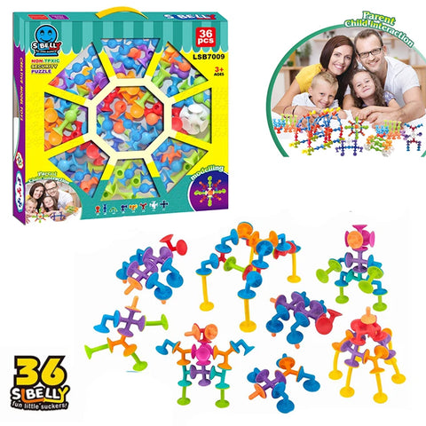 Stick On Air Vacuum Puzzle Toy for Kids Parent child interaction - 36 Pcs