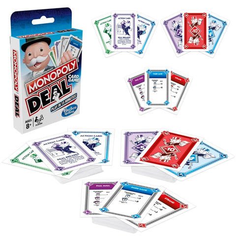 Monopoly Deal Card Game English Card Game for Families and Kids Fun Card Games for Boys and Girls Ages 8+, Fast Gameplay with Cards Games &amp; Puzzles Birthday Gift for Kids &amp; Families