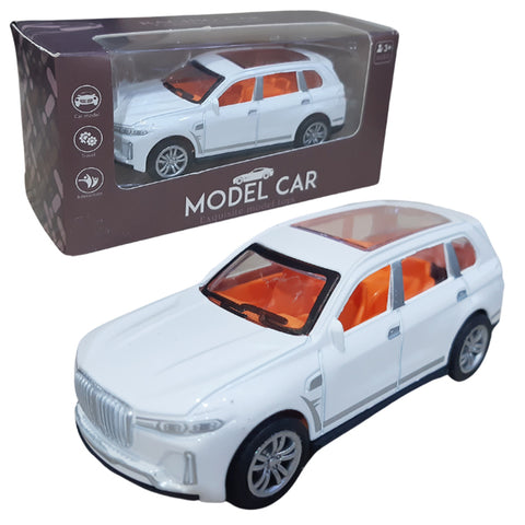 BMW X7 Hatchback Model Mini Metal Car For Kids - Pull Back and Die cast - 4 inches - White