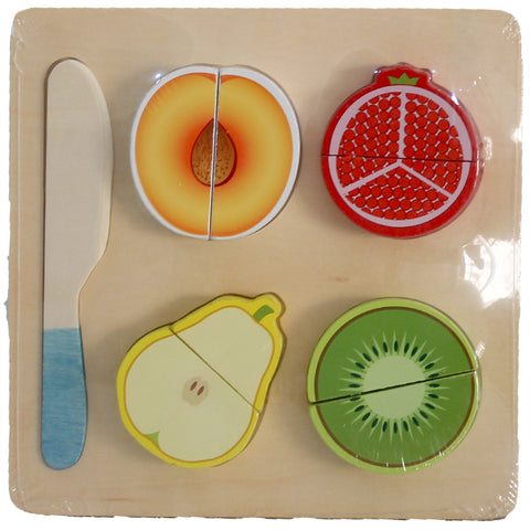 Wooden Puzzle - Fruits Cutting Kiwi set with velcro - 5 pcs